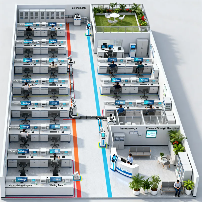 Innovative Clinical Laboratory Floor Plan Design