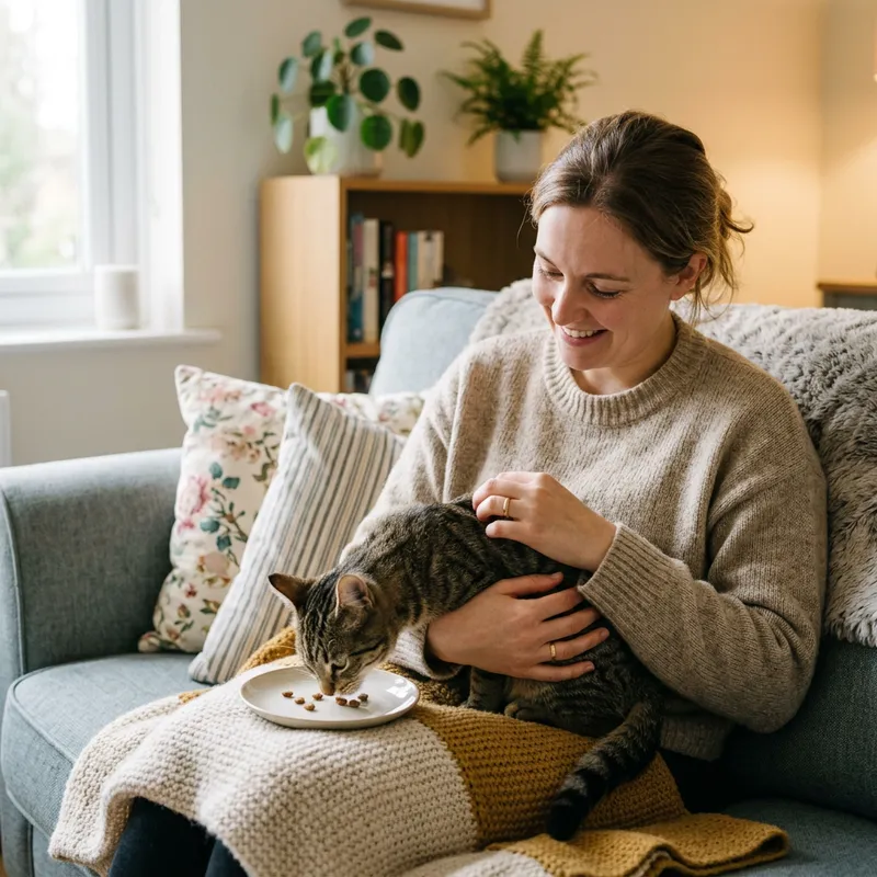 Stealthy Cat Eating on Couch | Heartwarming Moment with Owner Stealthy Cat Eating on Couch | Heartwarming Moment with Owner