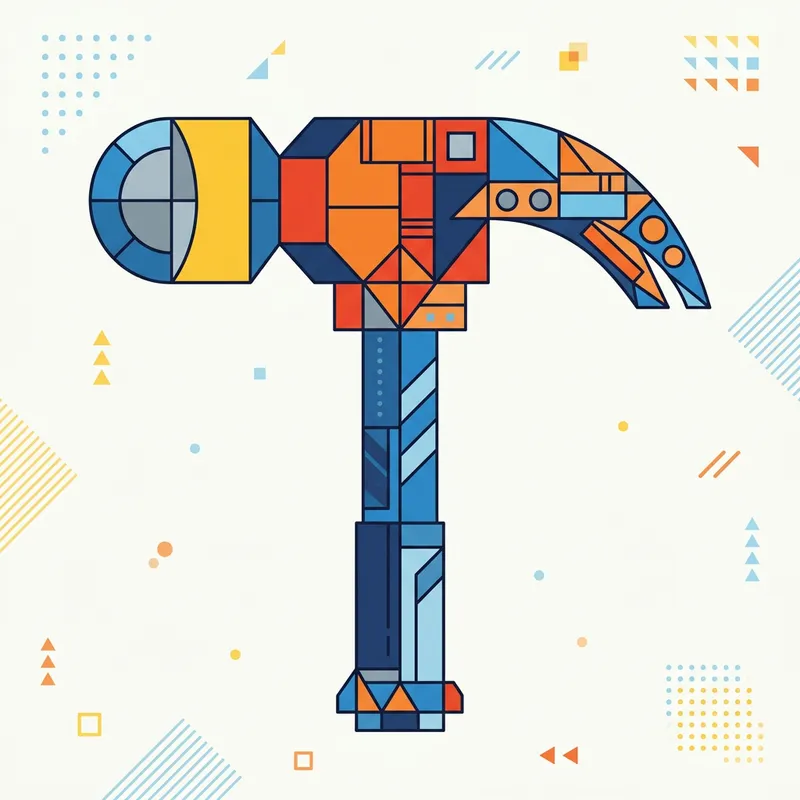 2D Geometric Shapes Hammer Design 2D Geometric Shapes Hammer Design