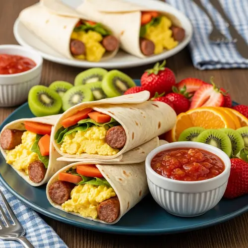 Delicious Breakfast Ideas: Burritos & Fresh Fruit