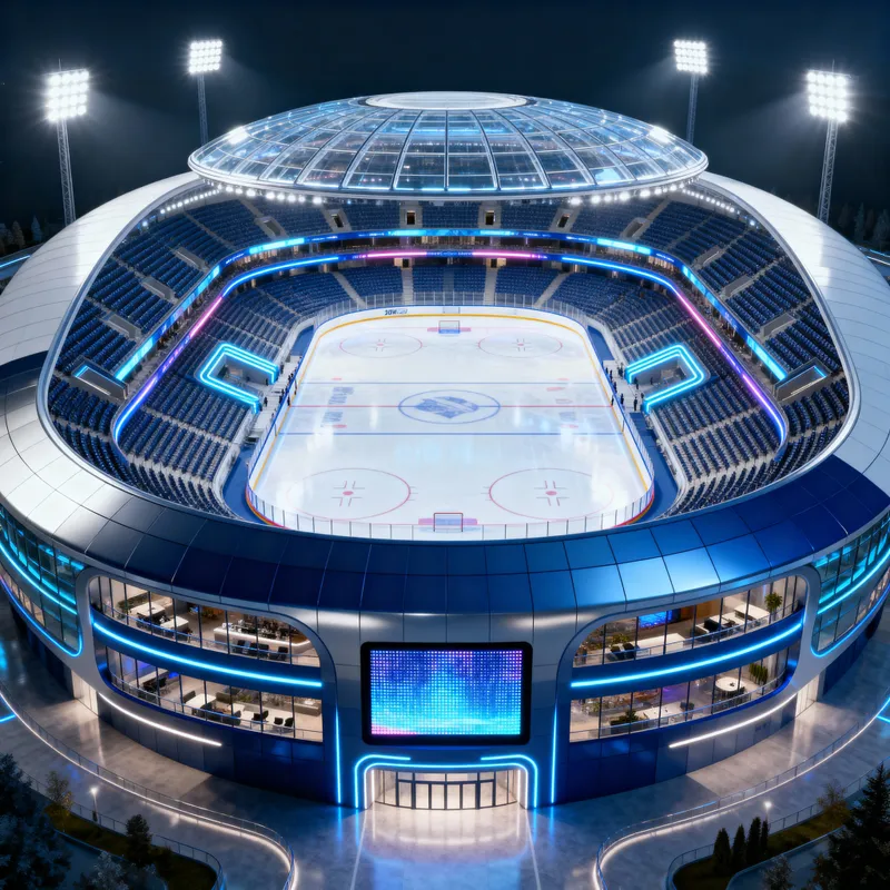 Unique Large Hockey Stadium Design