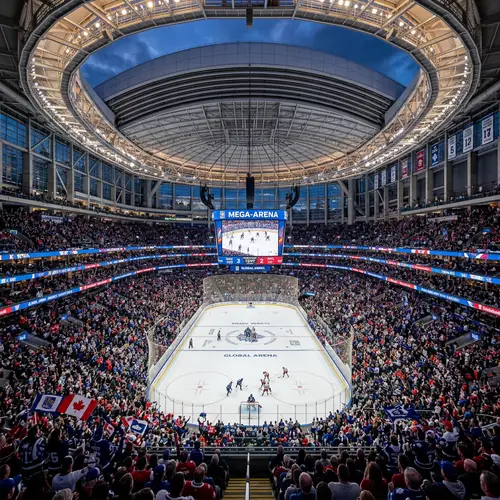 Unique Large Hockey Stadium Design