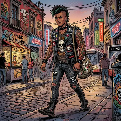 Punk Comic Art: 25-Year-Old Mexican Boy