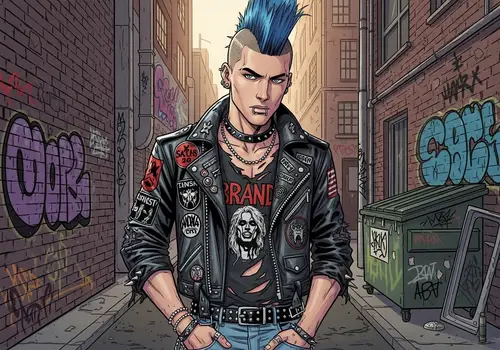 Punk Comic Art: 25-Year-Old Mexican Boy