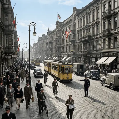 Berlin Streets in the 1930s: A Historic Scene