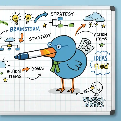 Easy-to-Draw Mascot for Visual Facilitation