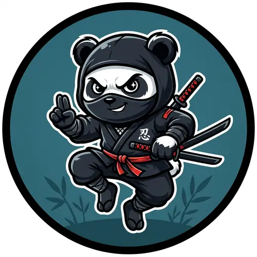 Ninja Panda Icon - Unique and Playful Warrior Panda Design