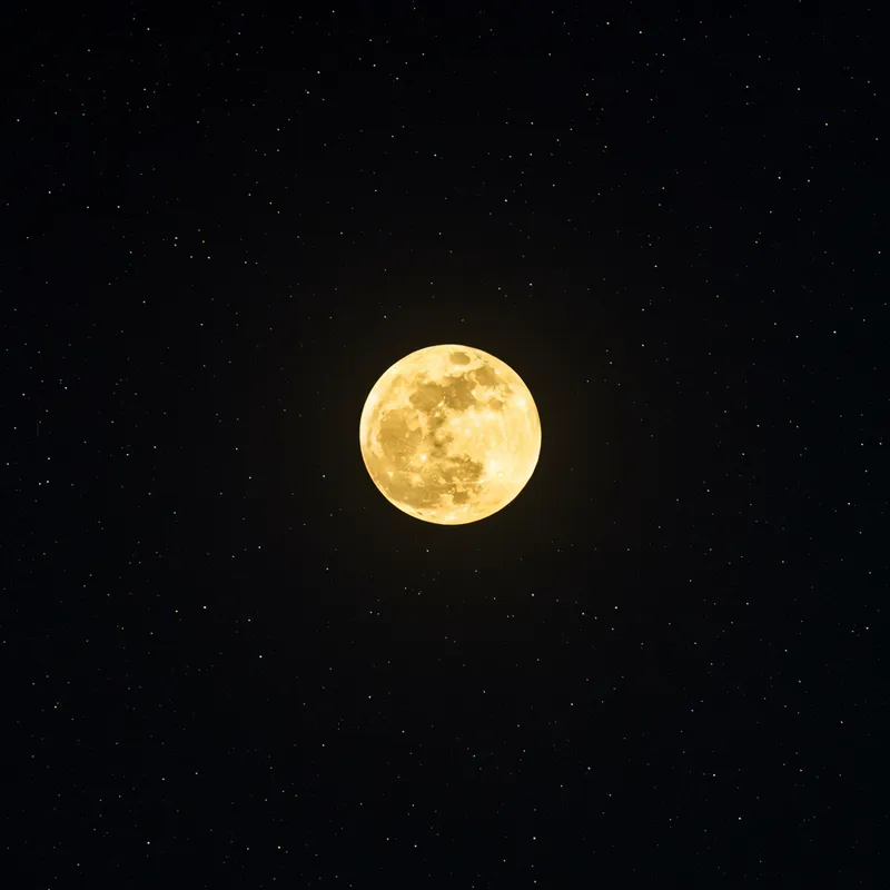 Stunning Moon Photography Against Starry Sky