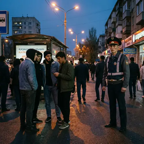 Young Drug Distributors in Kazakhstan | Scene with Policeman