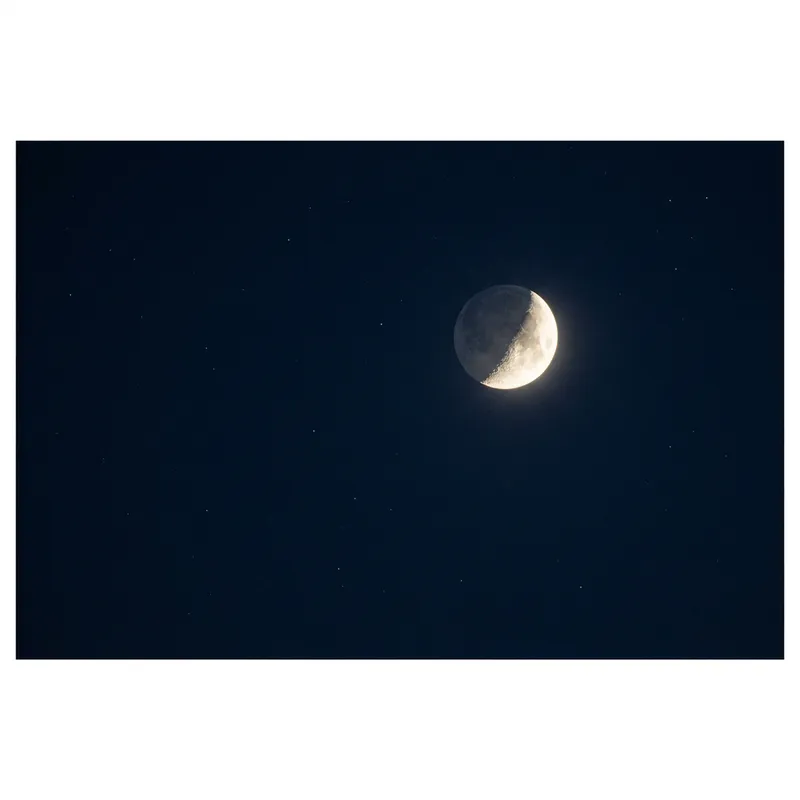 Waxing Moon Minimalist Scene Waxing Moon Minimalist Scene