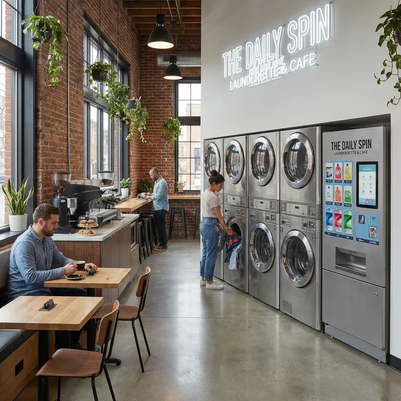 Modern 10-Machine Launderette Design Plans Modern 10-Machine Launderette Design Plans