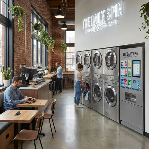 Modern 10-Machine Launderette Design Plans