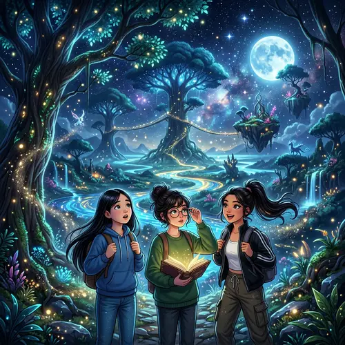 Talented Girls in Mystical World with Magical Creatures