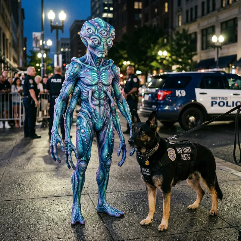 Extraterrestrial Encounter with Police K9