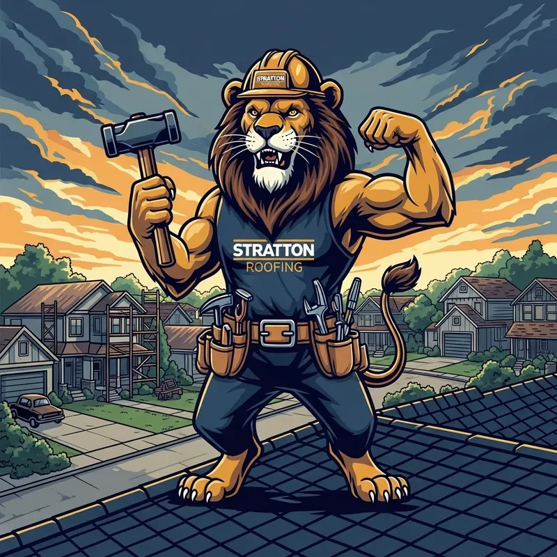 Lion Mascot for Roofing Company - Stratton Inspired