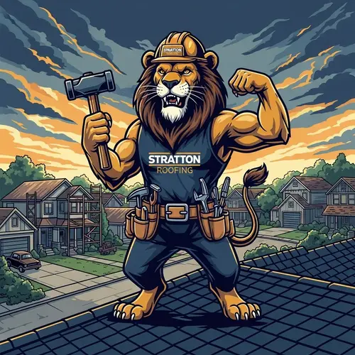 Lion Mascot for Roofing Company - Stratton Inspired