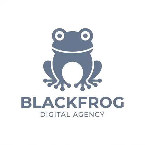 Unique Blackfrog Logo Design | Creative Flat Art Style