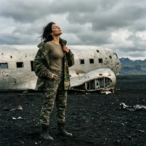 Survivor Aesthetic: Model by Abandoned Airplane
