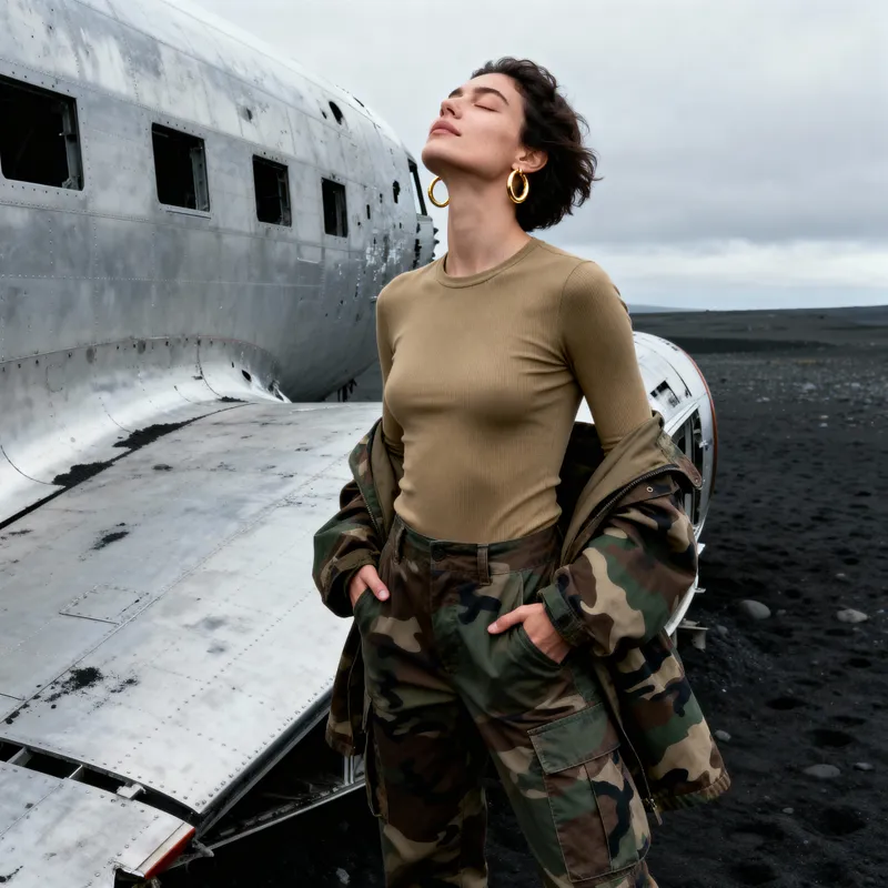 Survivor Aesthetic: Model by Abandoned Airplane
