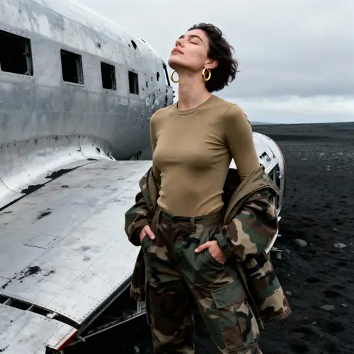 Survivor Aesthetic: Model by Abandoned Airplane