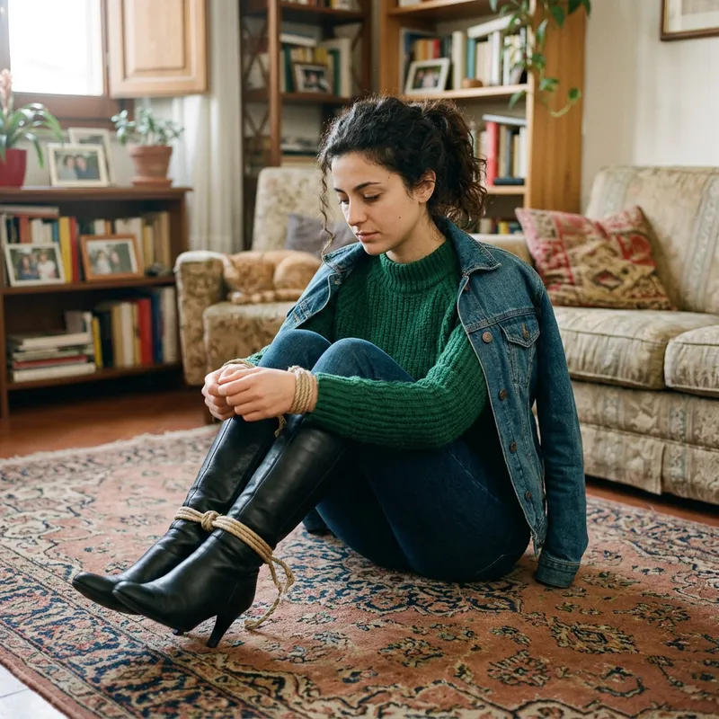 Knee-High Black Slip-On Boots Fashion