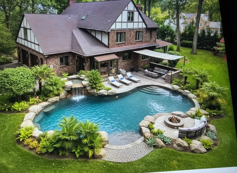 Stunning Lagoon Style Pool in Outdoor Living Space