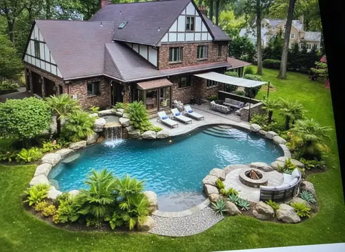 Stunning Lagoon Style Pool in Outdoor Living Space