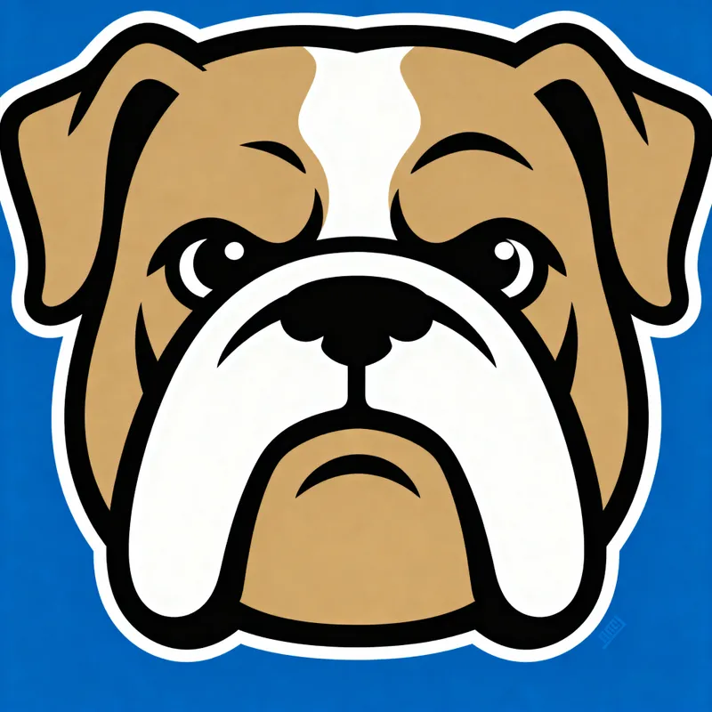 Bulldog School Mascot Head | Spirit & Pride
