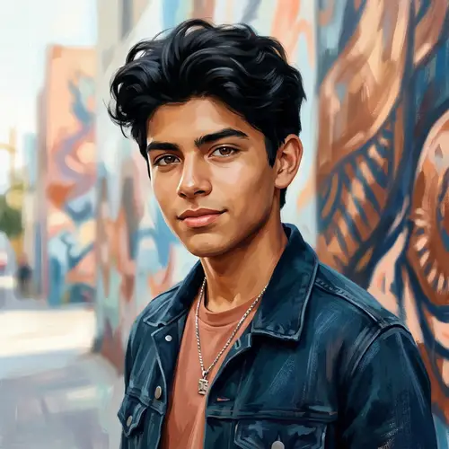 Vibrant Portrait of a Mexican Heritage Teen Model