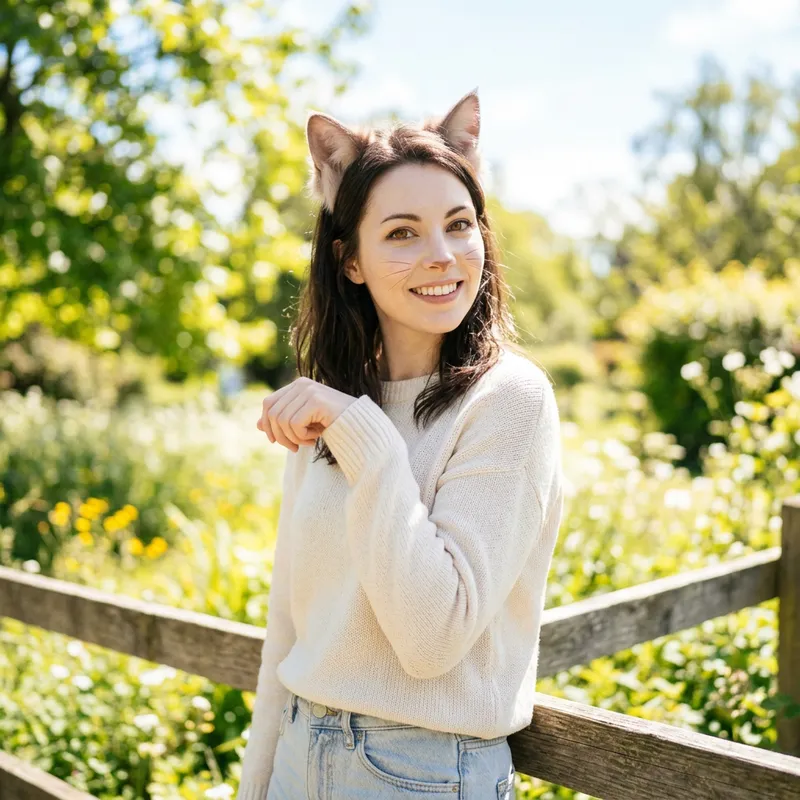 Cat-Shaped Woman with Human Features Cat-Shaped Woman with Human Features