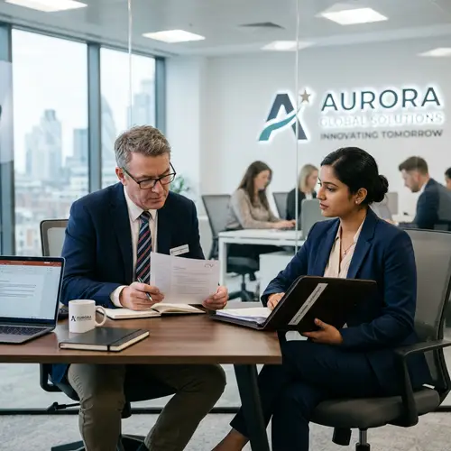 Professional Job Application Process in Modern Office Setting