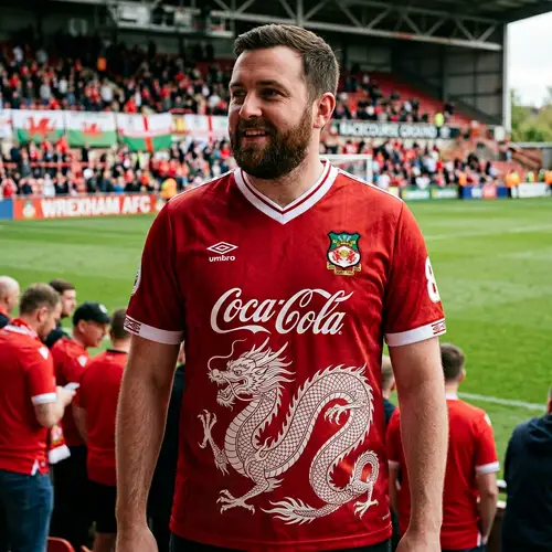 Wrexham Football Shirt: Iconic Design with Coca Cola Sponsor