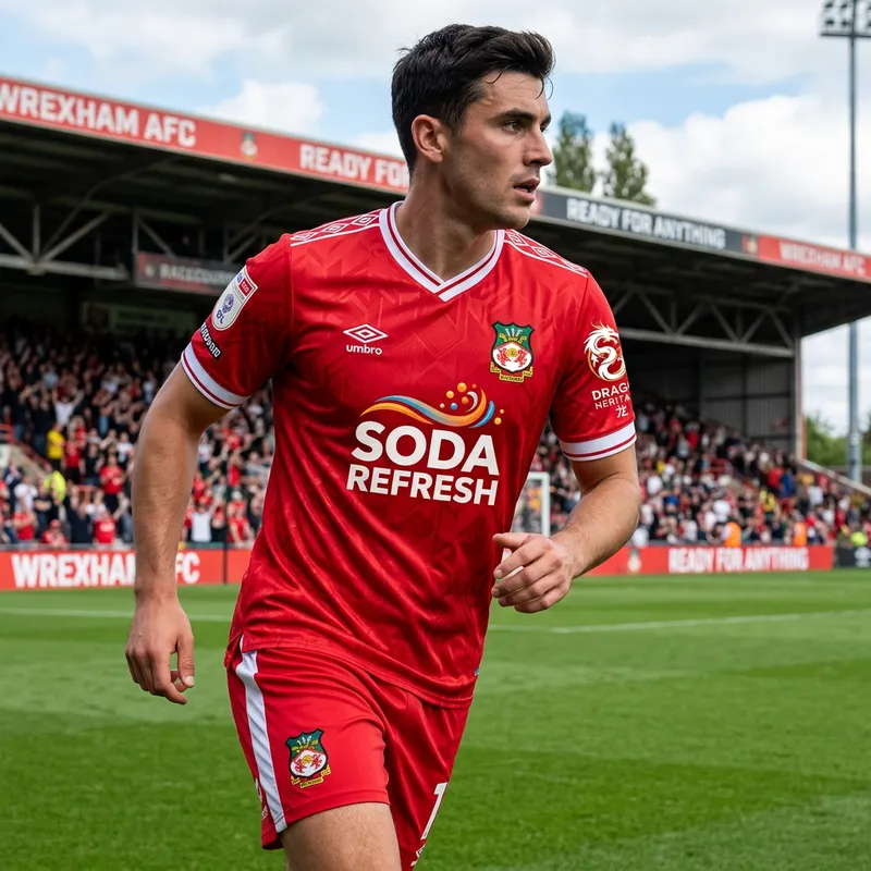AFC Wrexham Football Kit with Umbro, Coca Cola & Chinese Dragon