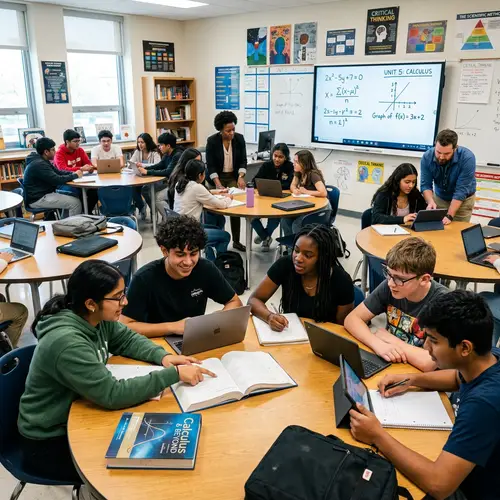 Modern Classroom Setting for Engaging Learning | Diverse Students & Teachers