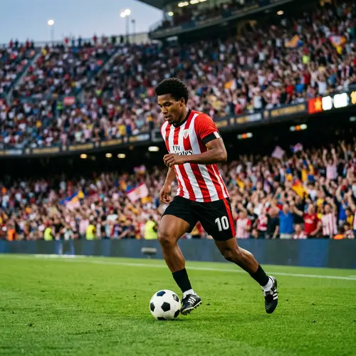 Dynamic Soccer Player Showcasing Skill and Agility