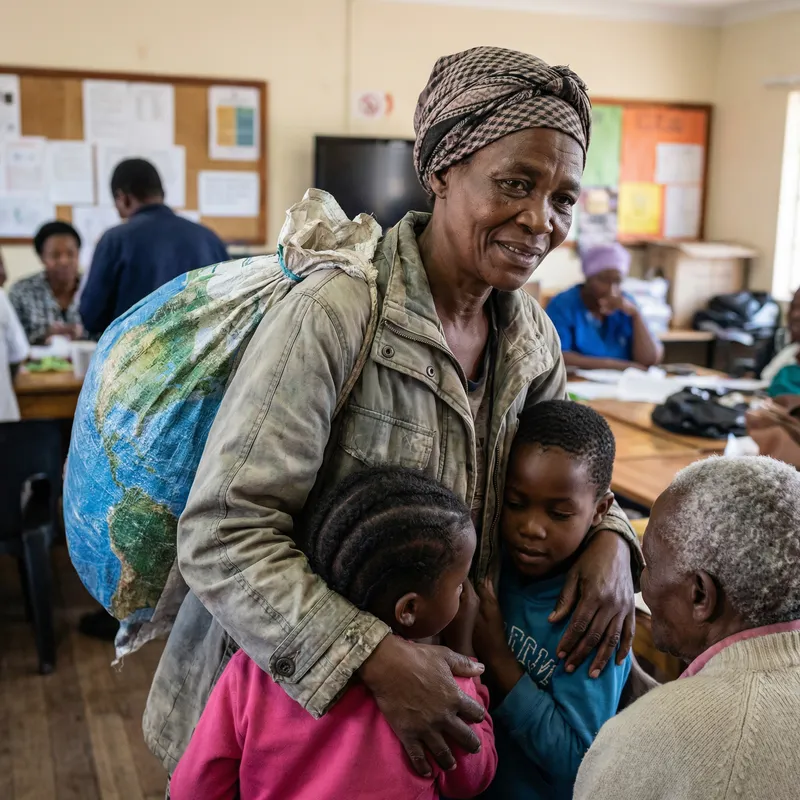 Caring Black Woman: The Weight of the World