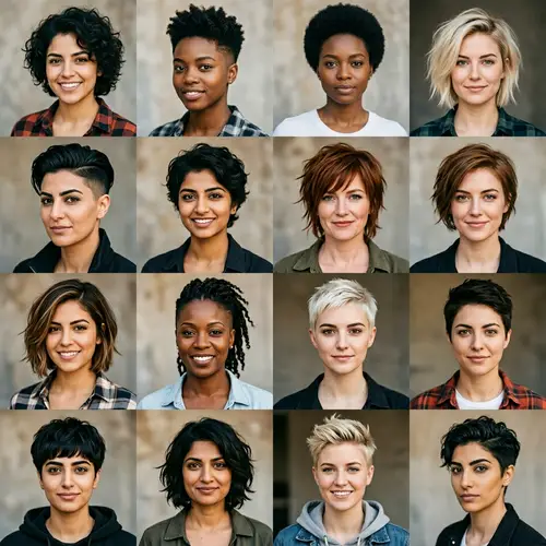 Diverse Tomboy Haircuts: Pixie Cuts, Bobs & Undercuts