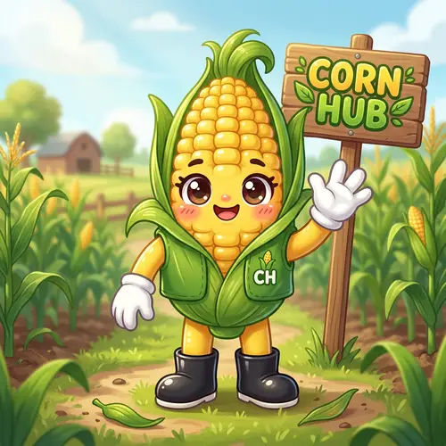 Cute and Friendly Corn Hub Character Design