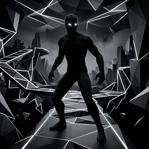 Low-Poly Humanoid Shadow Figure for Endless Runner