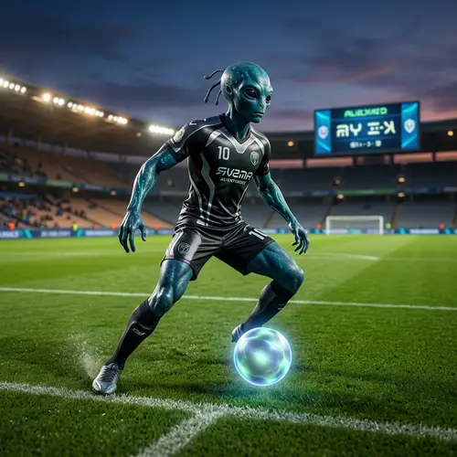 Alien Soccer Player: Extraterrestrial Agility & Speed