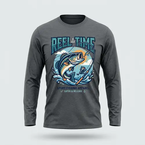 Reel Time Long Sleeve Performance Fishing Shirt
