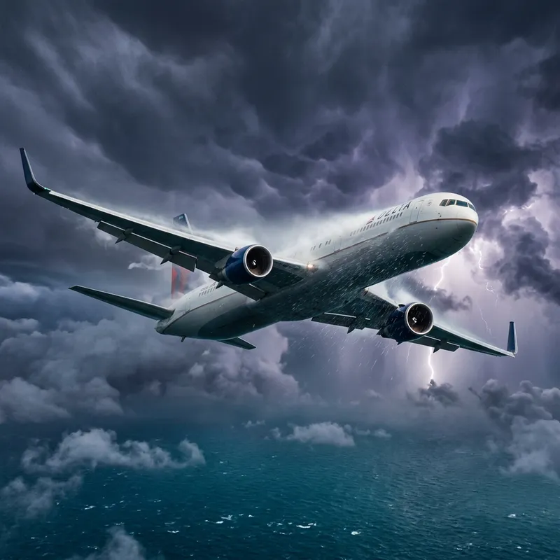 B767-400 Mid-Air Turbulence | Intense Boeing 767-400 Scene