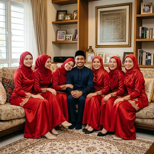 Stunning Family Portrait of Hijab Women