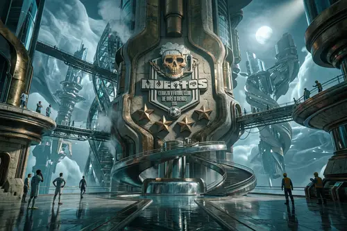 Surreal Floating City with Cinematic Aesthetics