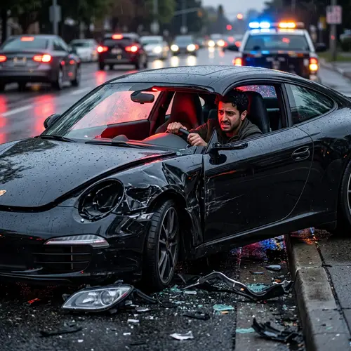 Tragic Black Car Crash: Driver's Despair Unveiled