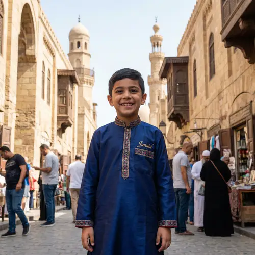 Islamic Boy 'Junaid' in Colorful Kurta Pajamas | Middle-Eastern Style