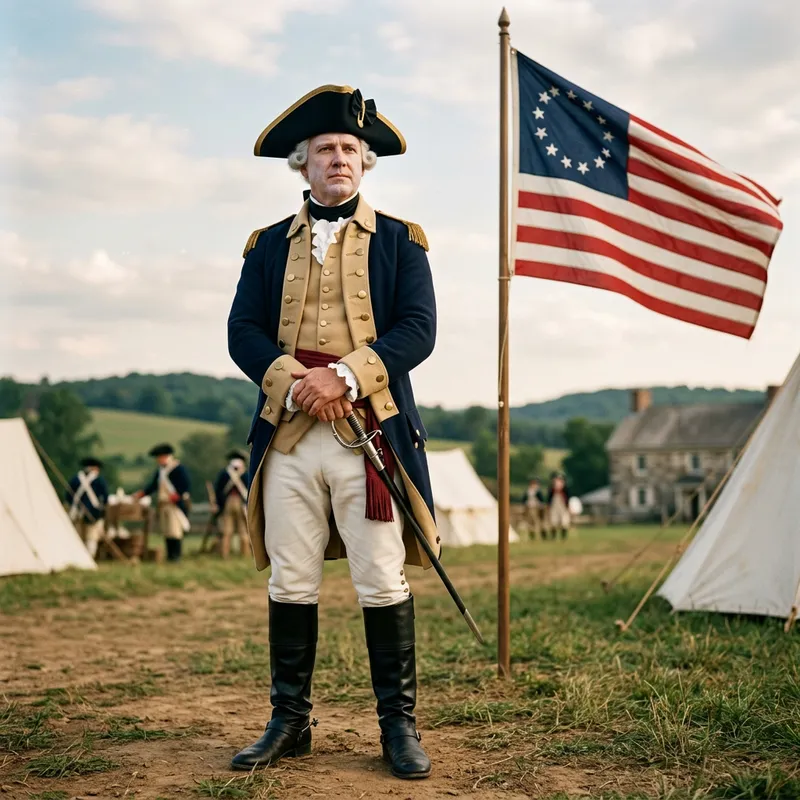 George Washington | 18th Century Military Leader in Historical Attire