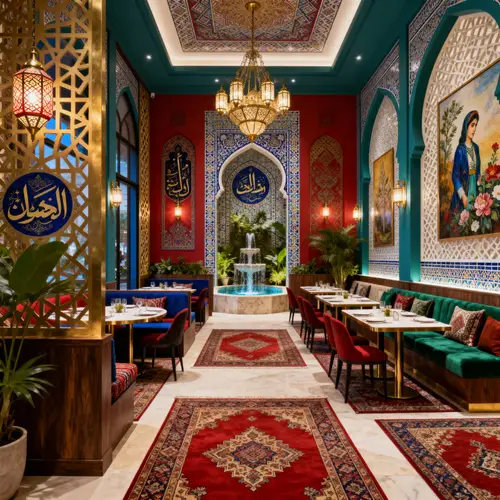 Elegant Persian Cuisine Restaurant Interior Design