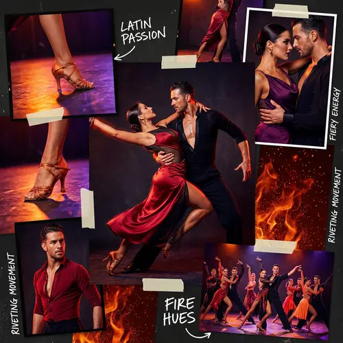 Fiery Dance Show Concept Mood Board - Latin-Inspired Passion