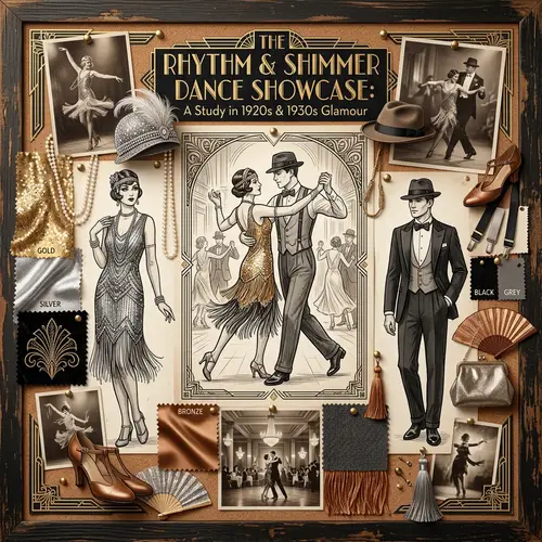 1920s & Early 1930s Glamorous Fashion Mood Board for Dance Showcase
